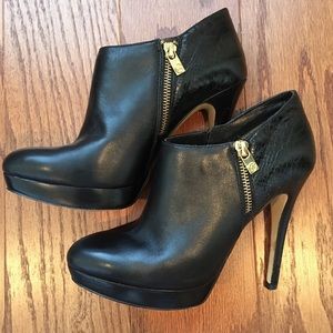 Michael Kors Black Leather Booties